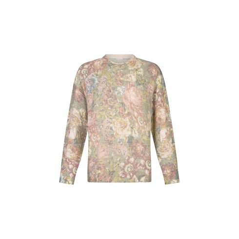 Maglia Donna in filato misto lana ed alpaca, con scollatura girocollo